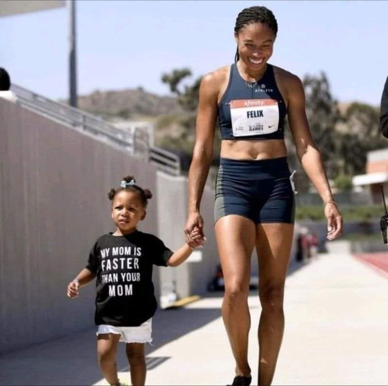 Allyson Felix and daughter